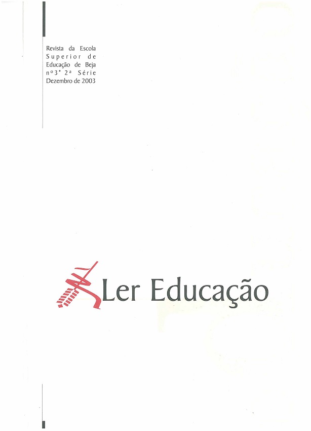 					View Vol. 2 No. 3 (2002): Ler educação (Dezembro)
				
